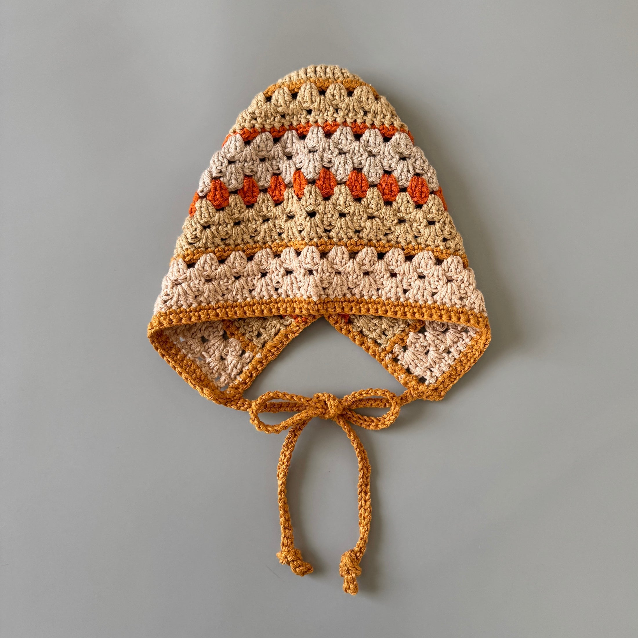 <SUNNAO SQUARE> oiro - Cotton bonnet POPPY - HONEY