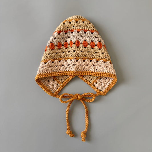 <SUNNAO SQUARE> oiro - Cotton bonnet POPPY - HONEY