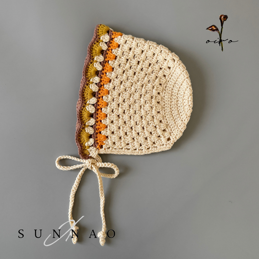 <SUNNAO SQUARE> oiro - Cotton bonnet PETAL - MARIGOL