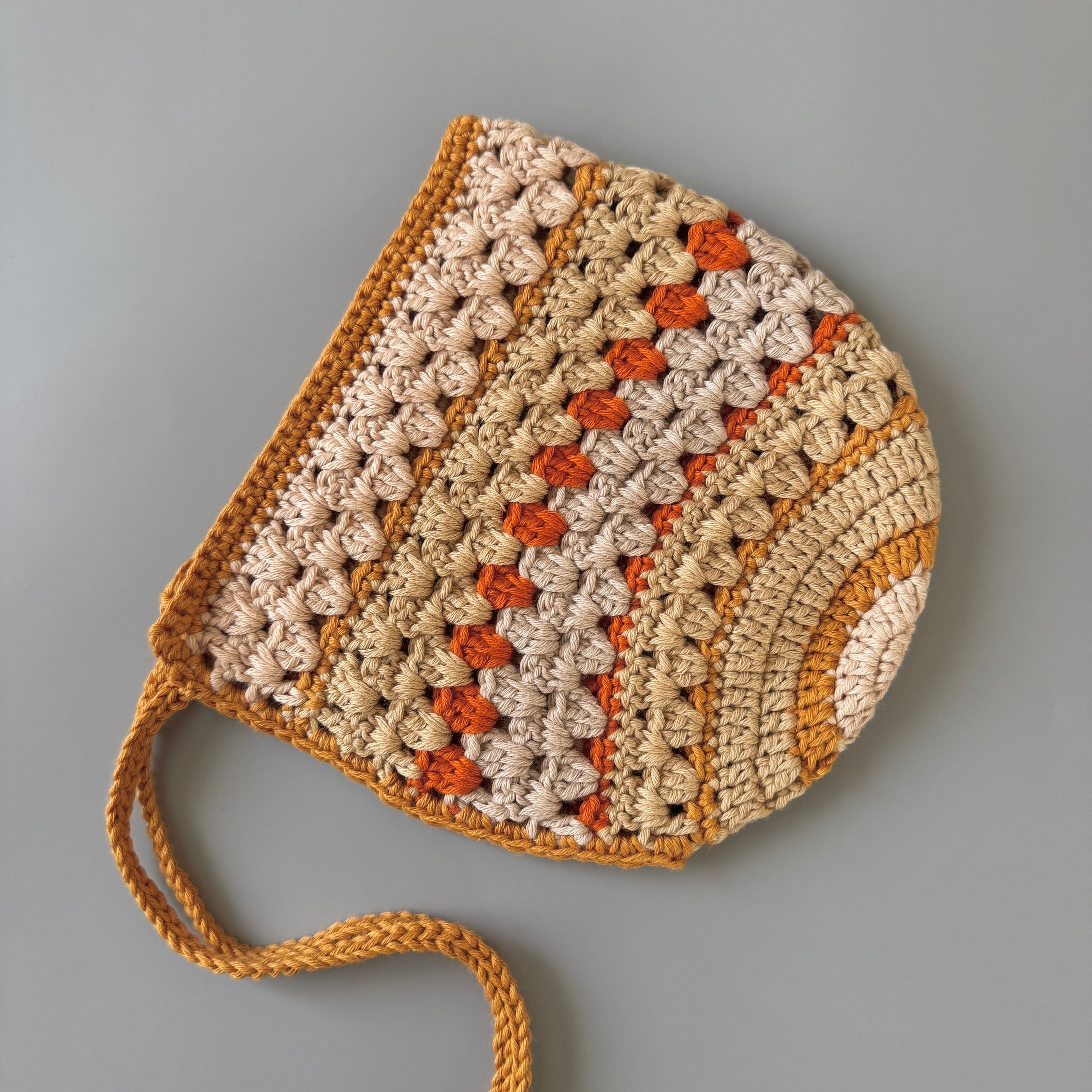 <SUNNAO SQUARE> oiro - Cotton bonnet POPPY - HONEY