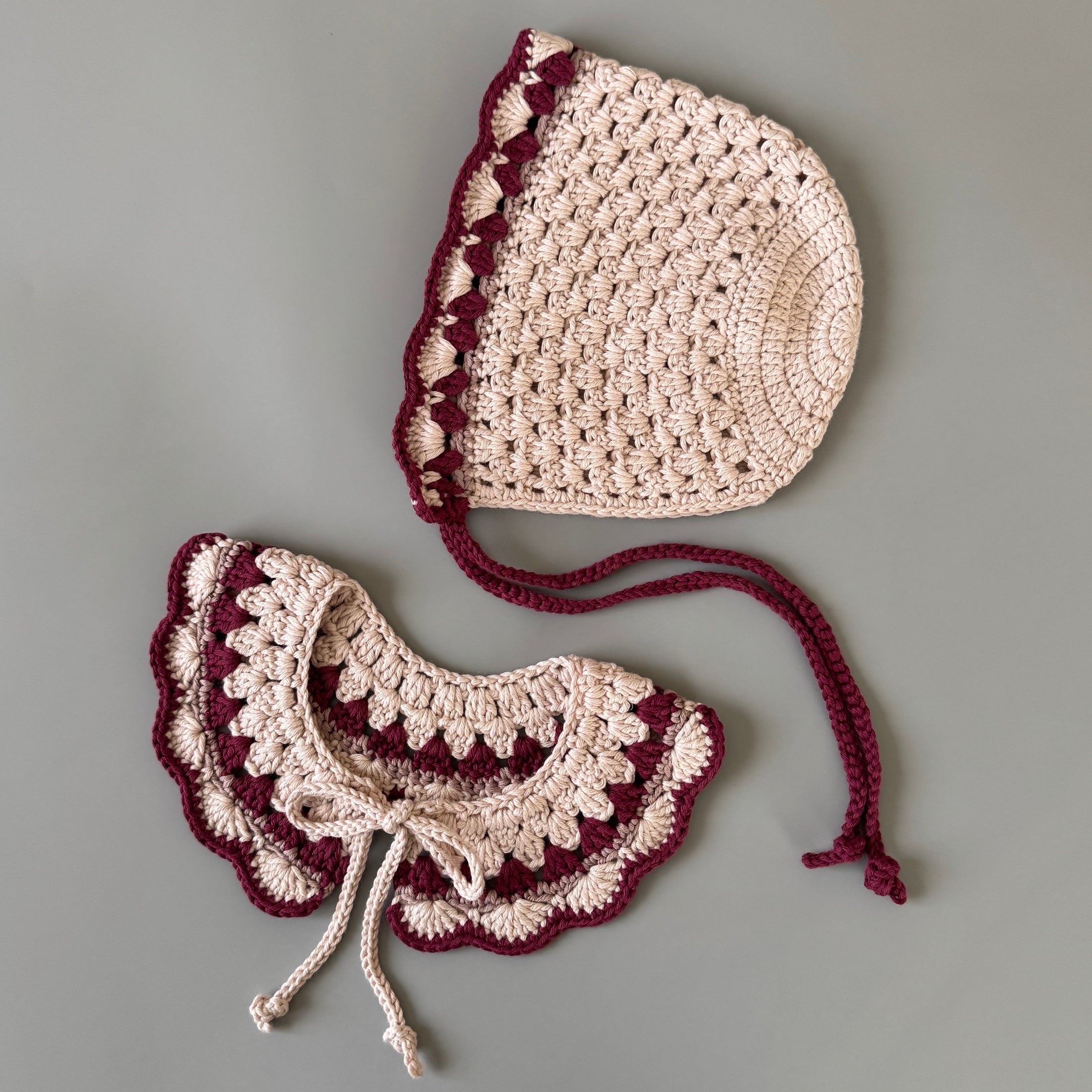 <SUNNAO SQUARE> oiro - Cotton bonnet PETAL - MULBERRY