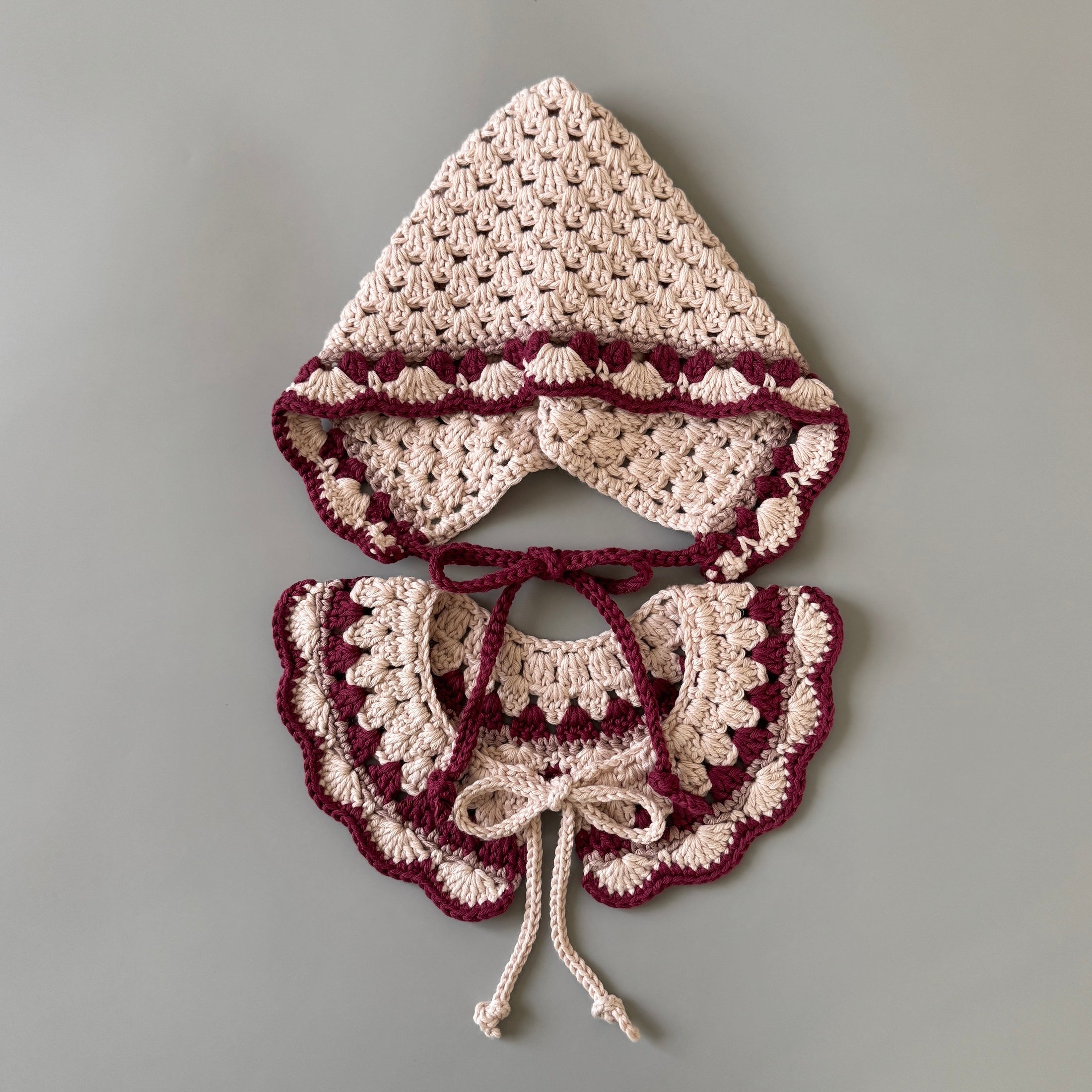 <SUNNAO SQUARE> oiro - Cotton coller PETAL - MULBERRY