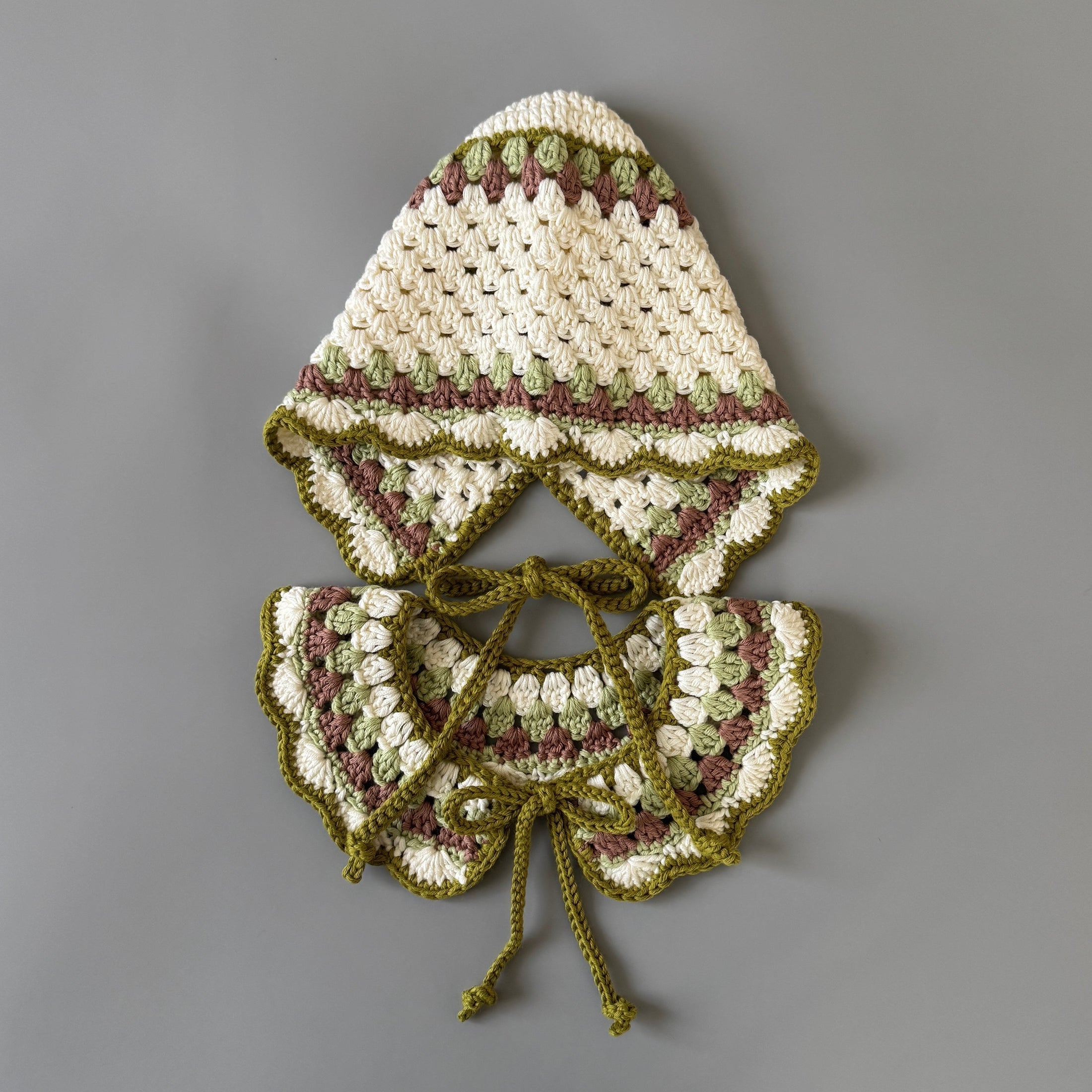 <SUNNAO SQUARE> oiro - Cotton coller PETAL - PISTACHIO