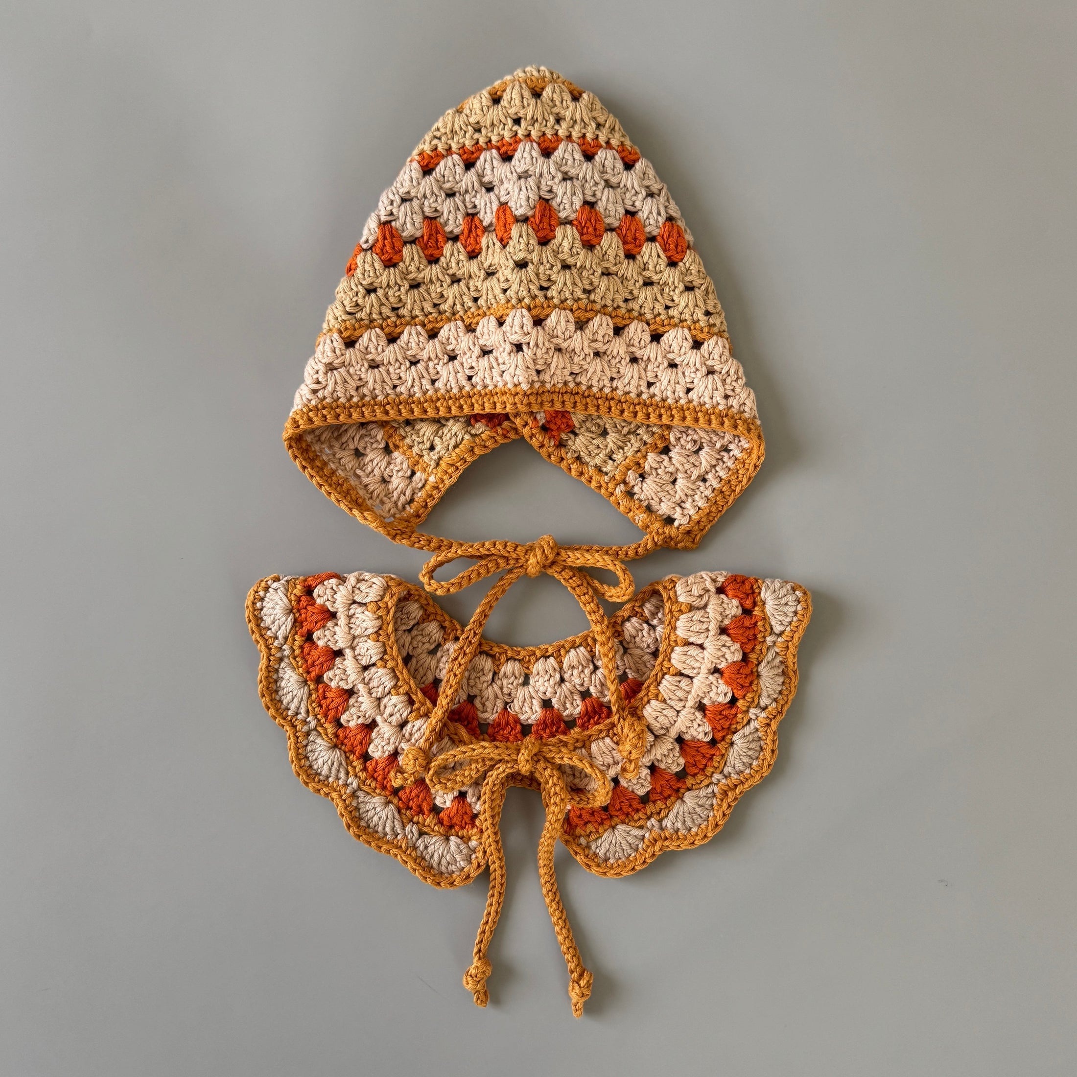 <SUNNAO SQUARE> oiro - Cotton bonnet POPPY - HONEY