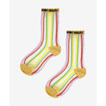 Gallery viewerに画像を読み込む, <BOBO CHOSES>Color Stripes transparent short socks（16-18cm）
