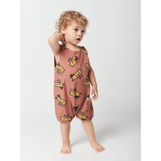 <BOBO CHOSES>Mr Birdie all over playsuit（12M/24M）