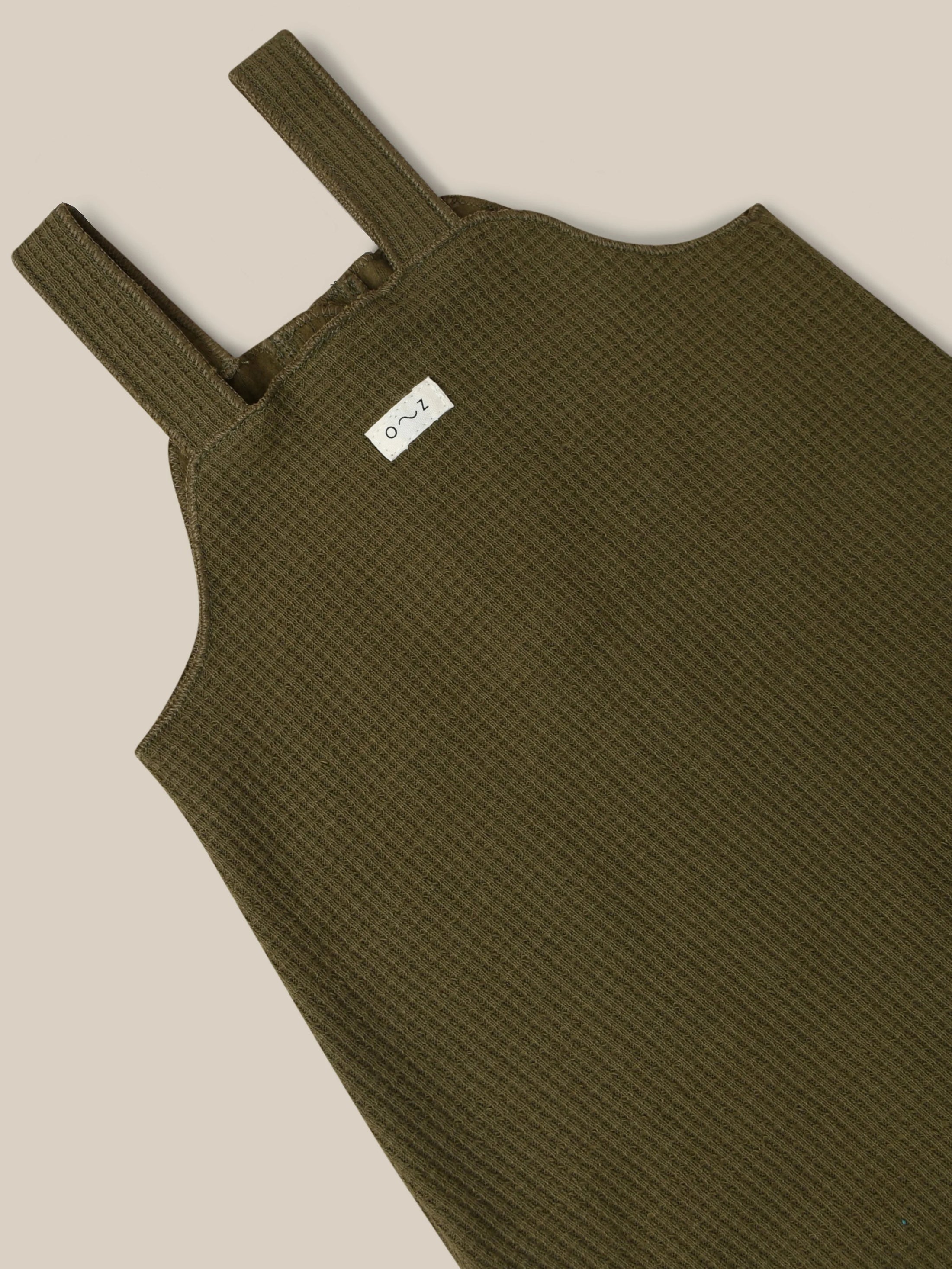 Organic zoo Olive Waffle Salopette (0M-12M)