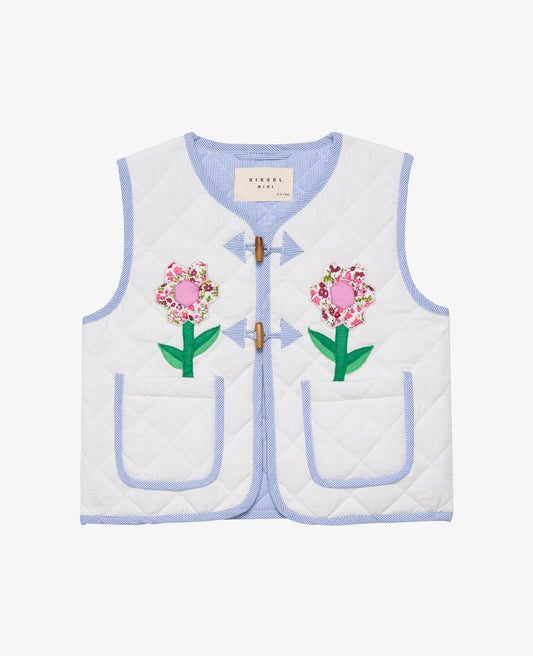 <SISSEL MINI>NGEBORG MINI LEFTOVER QUILTED VEST（1-6Y）