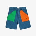 Gallery viewerに画像を読み込む, <BOBO CHOSES>Color Block denim bermuda shorts（2-5Y）
