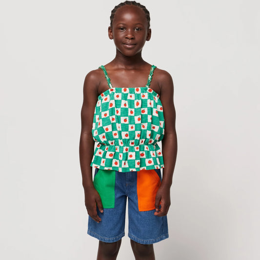 <BOBO CHOSES>Color Block denim bermuda shorts（2-5Y）