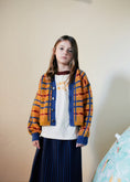 Gallery viewerに画像を読み込む, <BOBO CHOSES>Madras check jacquard crop cardigan（2-7Y）
