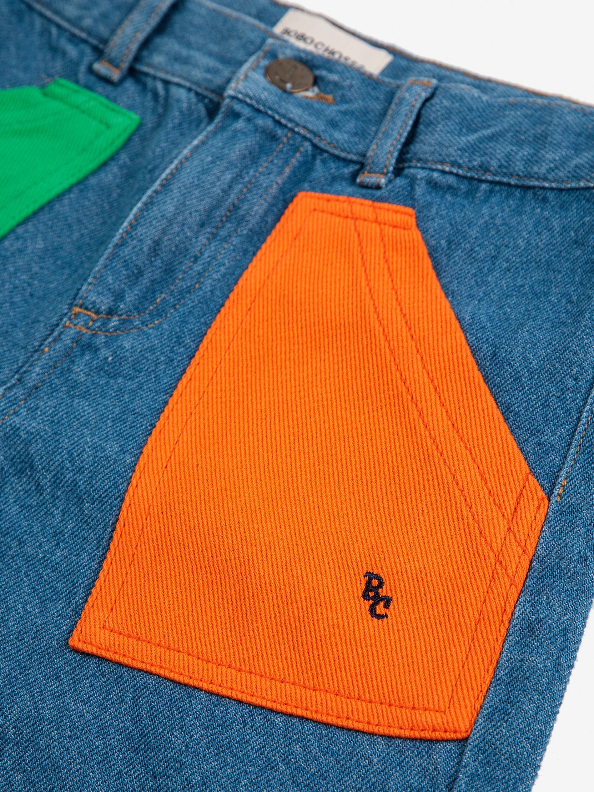 <BOBO CHOSES>Color Block denim bermuda shorts（2-5Y）