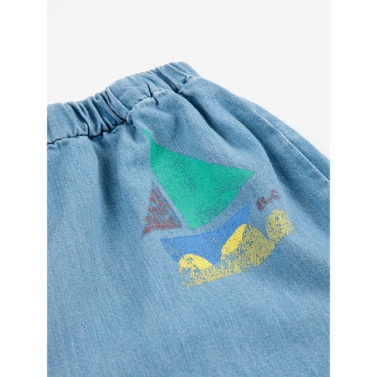 <BOBO CHOSES>Multicolor Sail Boat woven trousers（18-24M）