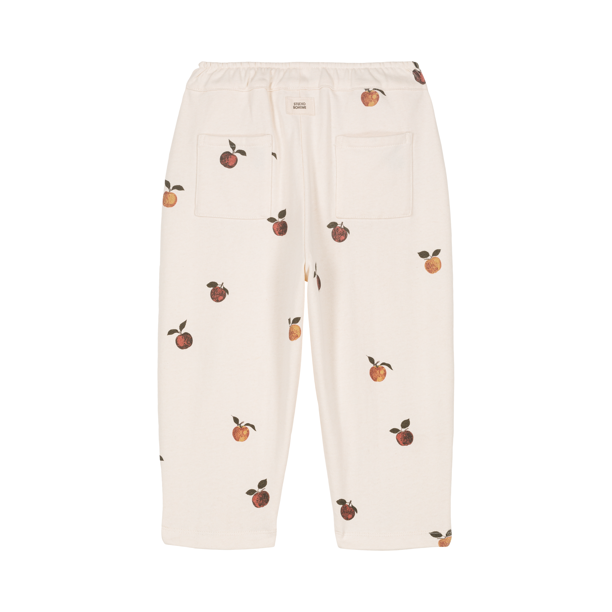 <STUDIO BOHEME PARIS> CARROT PANTS - ECRU/APPLES（12M-36M）