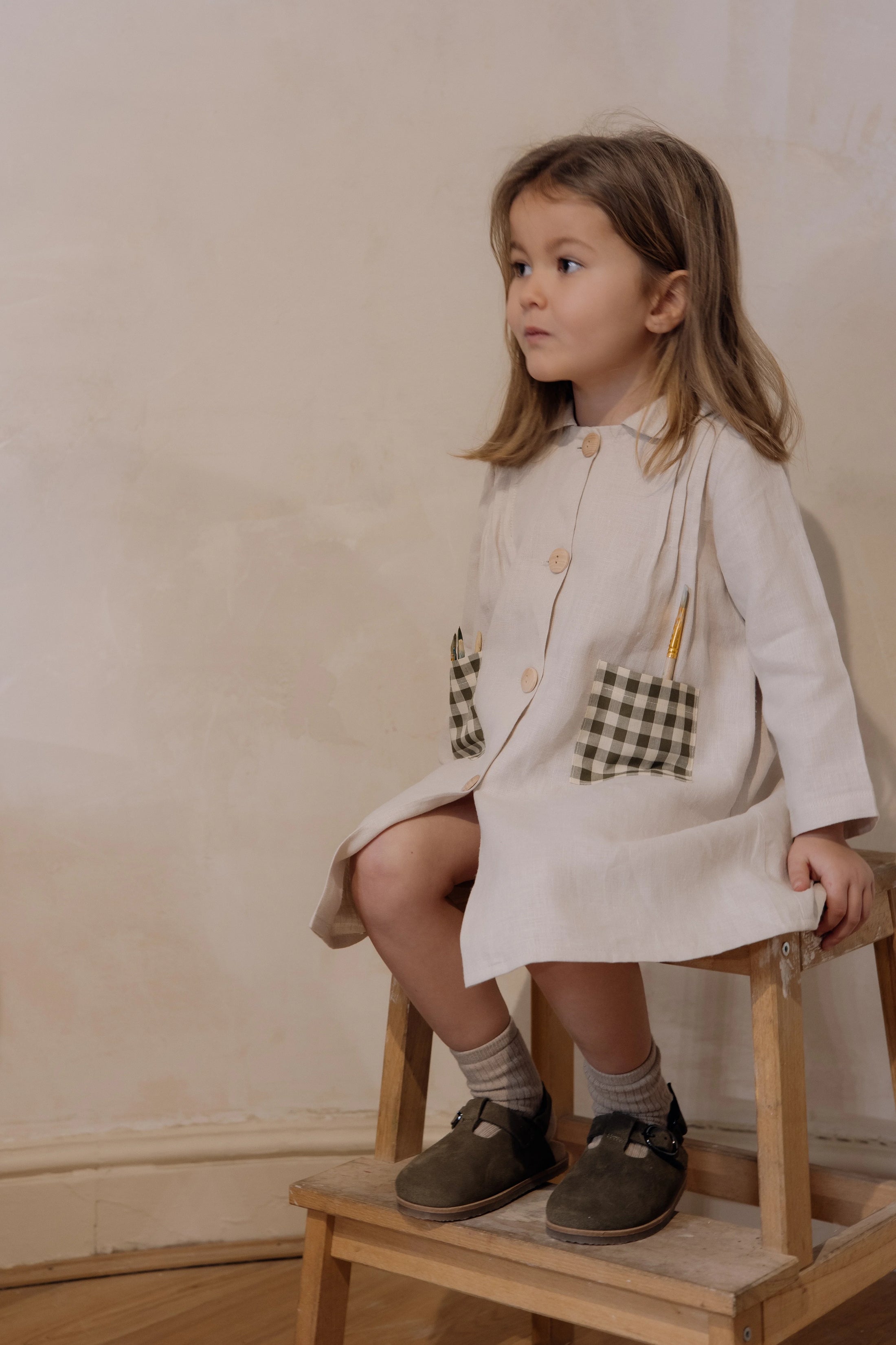 <Organic zoo> Ceramic White Potter Dress（1Y-4Y）