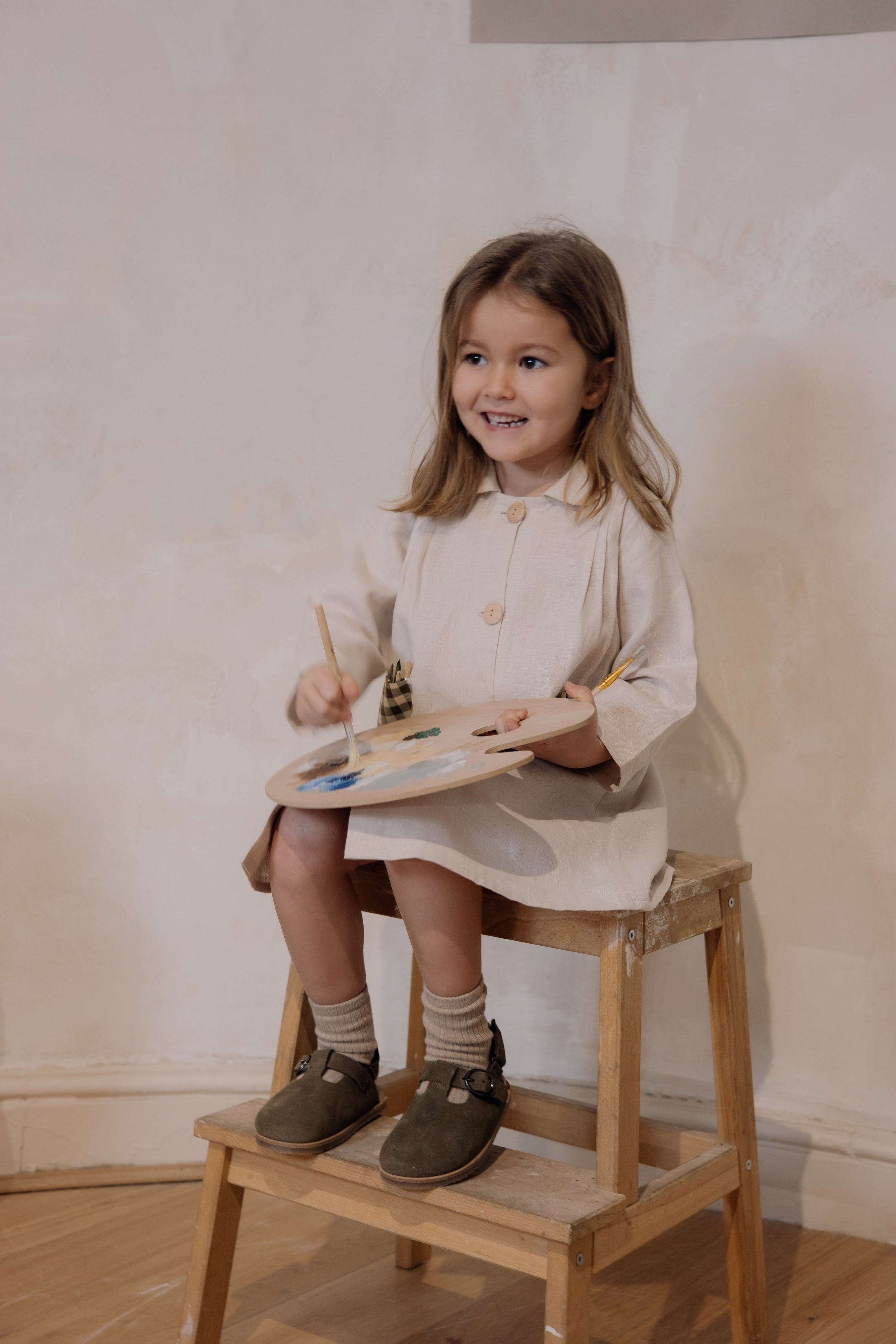 <Organic zoo> Ceramic White Potter Dress（1Y-4Y）