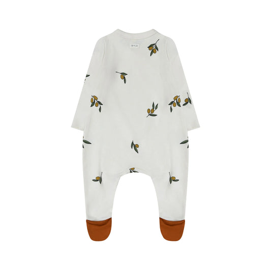 <Organic zoo>  Olive Garden Suit w/ contrast feet （0-3M）