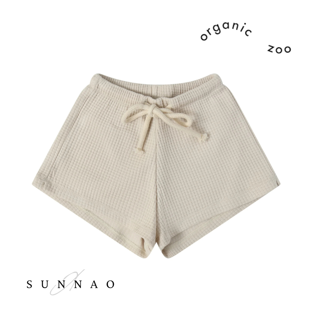 <Organic zoo> Ceramic White Waffle Rope Shorts（6M-12M）