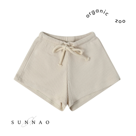 <Organic zoo> Ceramic White Waffle Rope Shorts（6-12M）