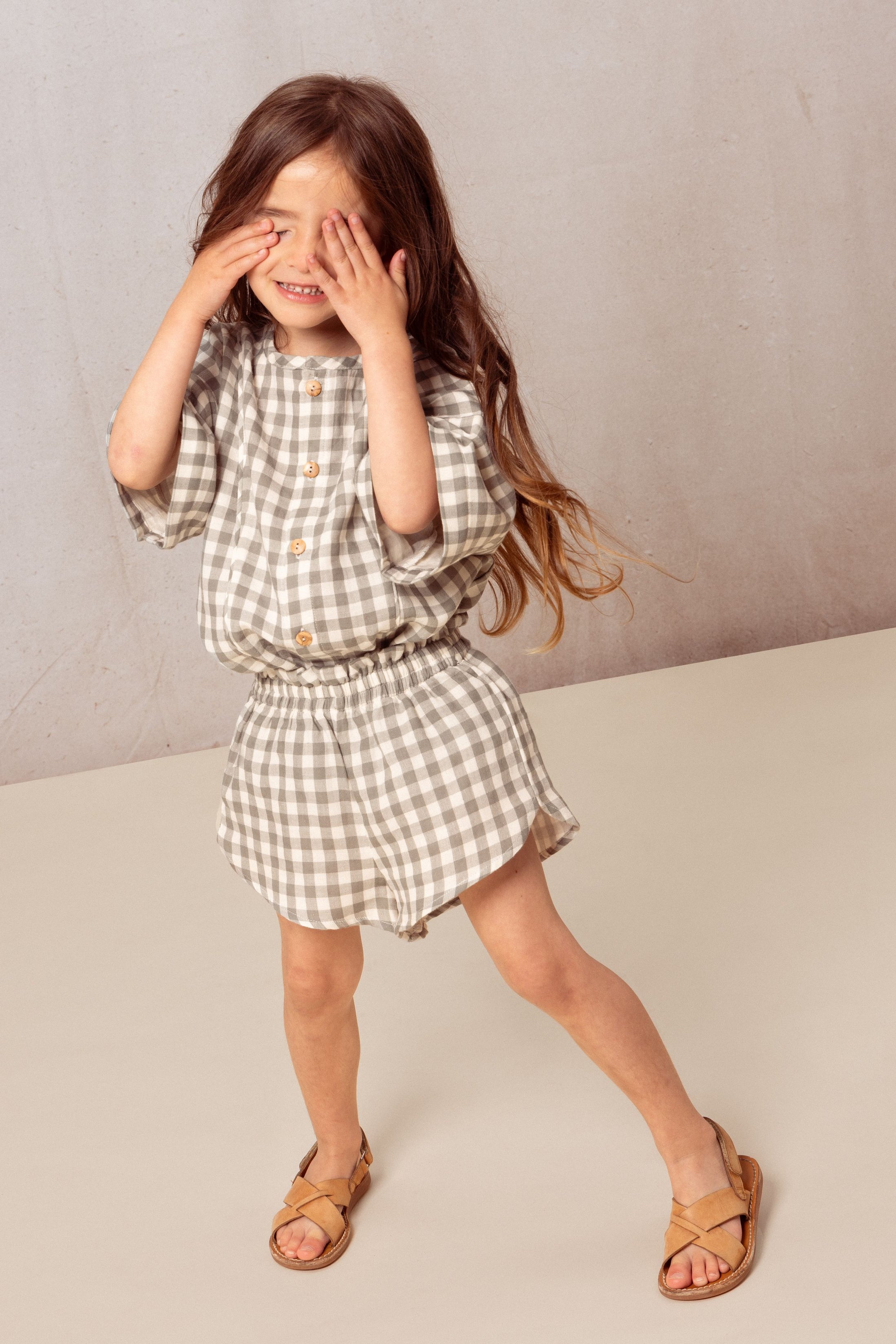 【予約／送料無料】<STUDIO BOHEME PARIS> BLOUSE THELME - GINGHAM（12M-8Y）