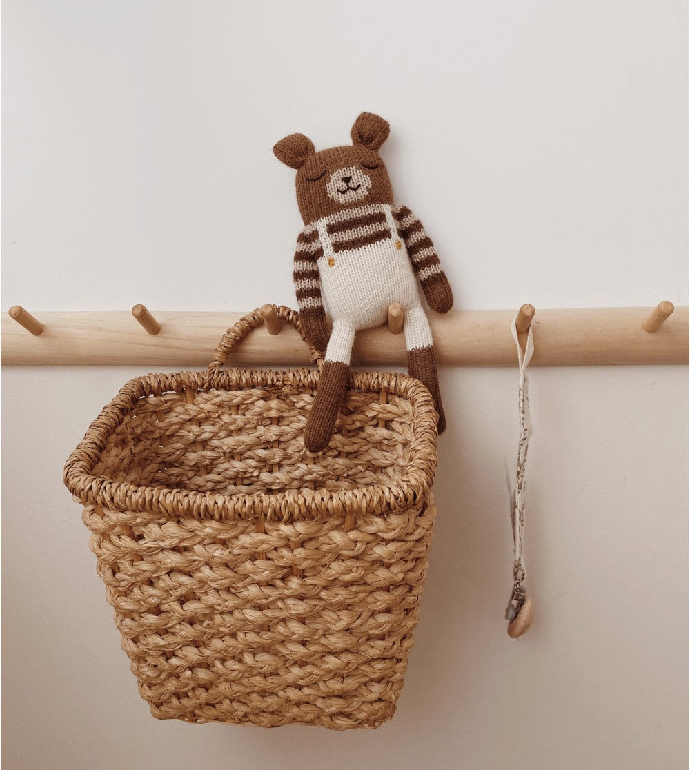 <main sauvage> Teddy knit toy - Ecru overalls</main>