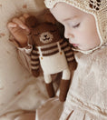 Load image into Gallery viewer, <main sauvage> Teddy knit toy - Ecru overalls</main>
