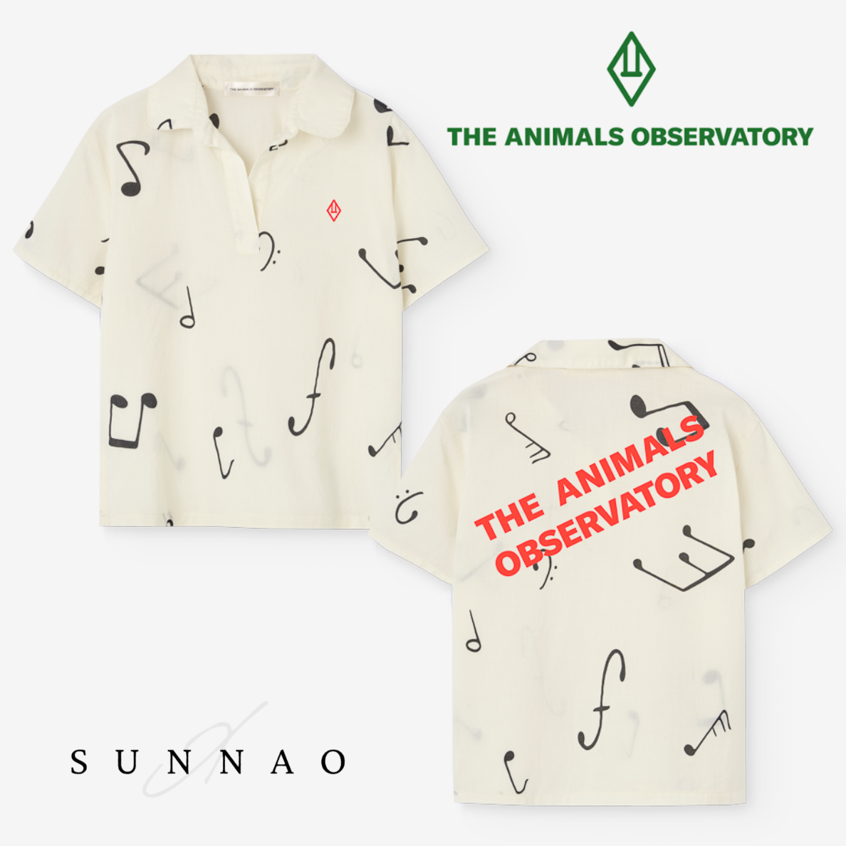 <the animals observatory> CUCKOO KID SHIRT White Tree