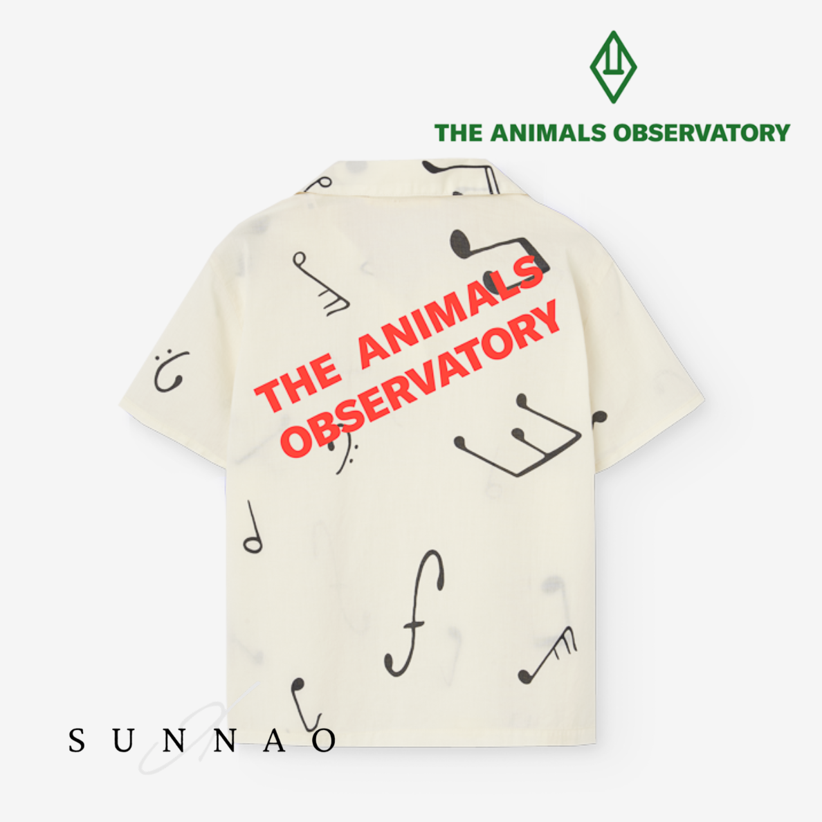 <the animals observatory> CUCKOO KID SHIRT White Tree