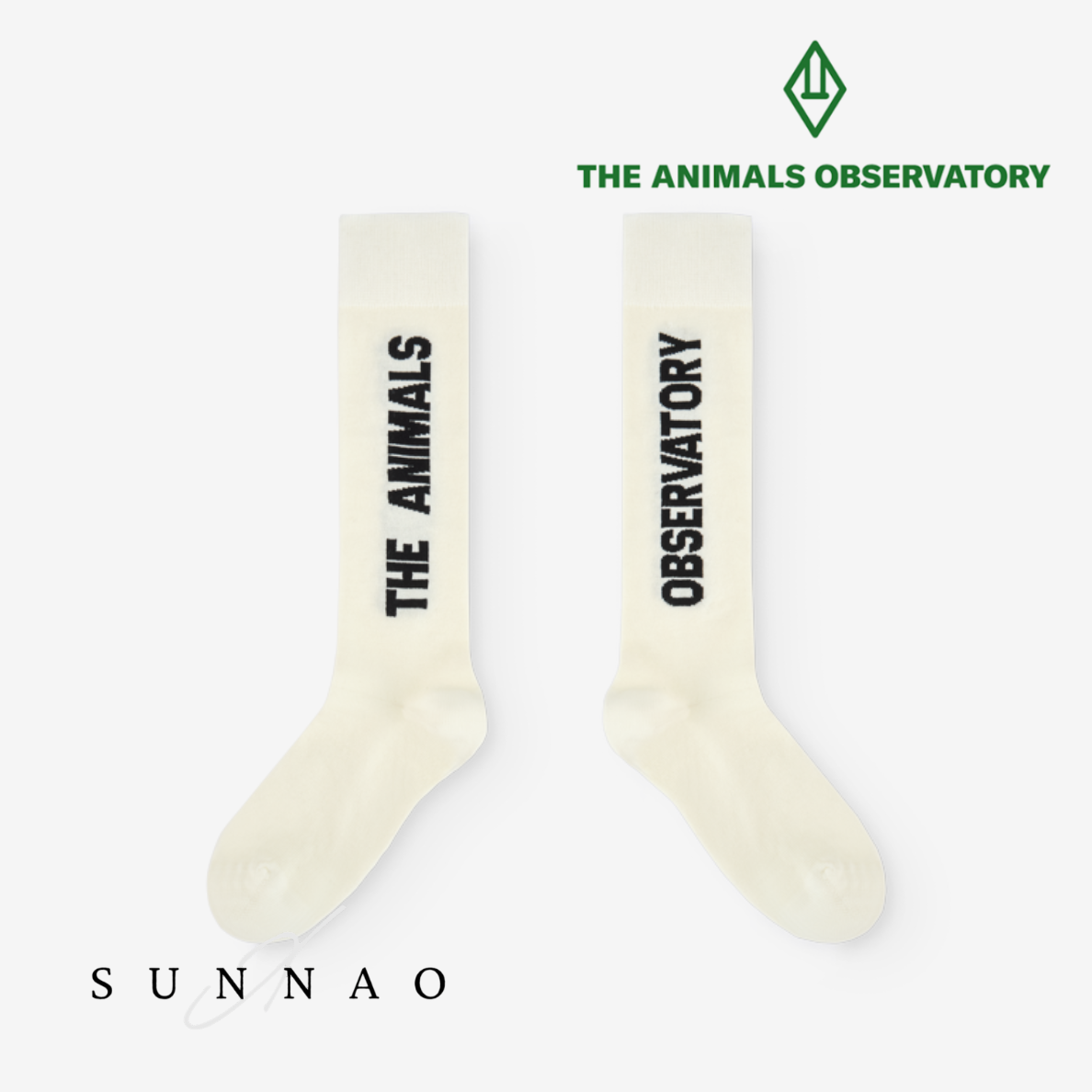 <the animals observatory> WORM KID SOCKS White Mouth　