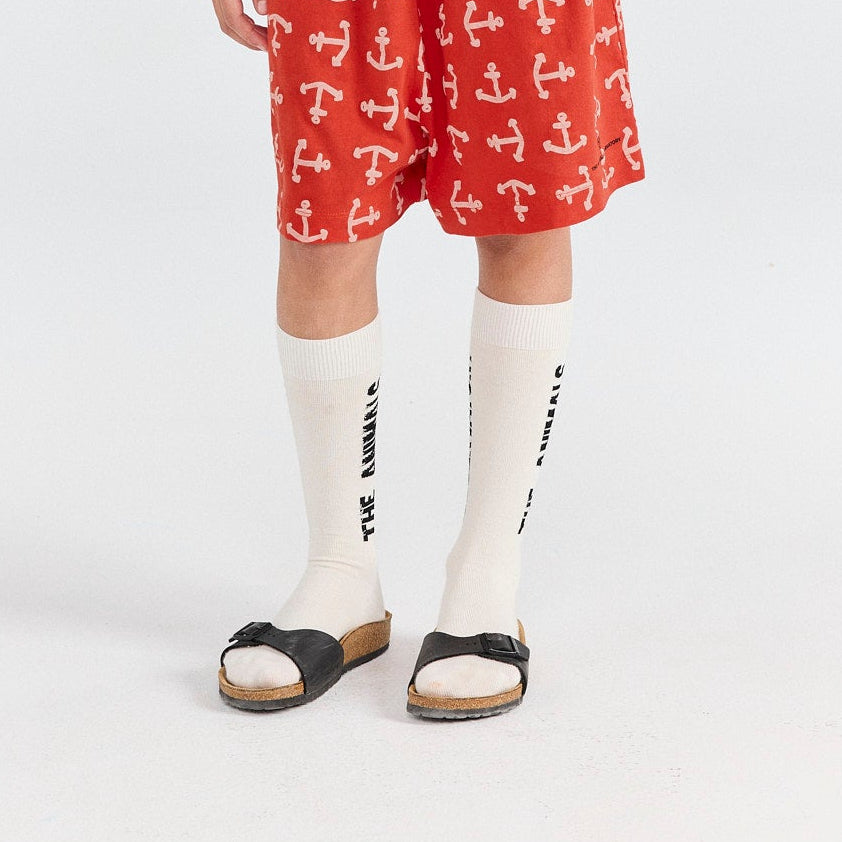 <the animals observatory> WORM KID SOCKS White Mouth　