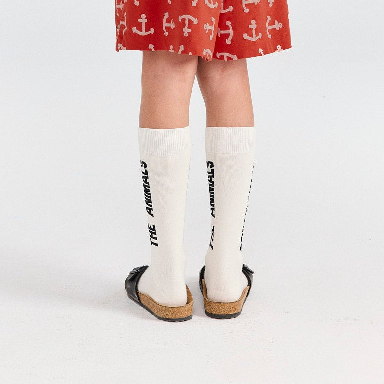 <the animals observatory> WORM KID SOCKS White Mouth　