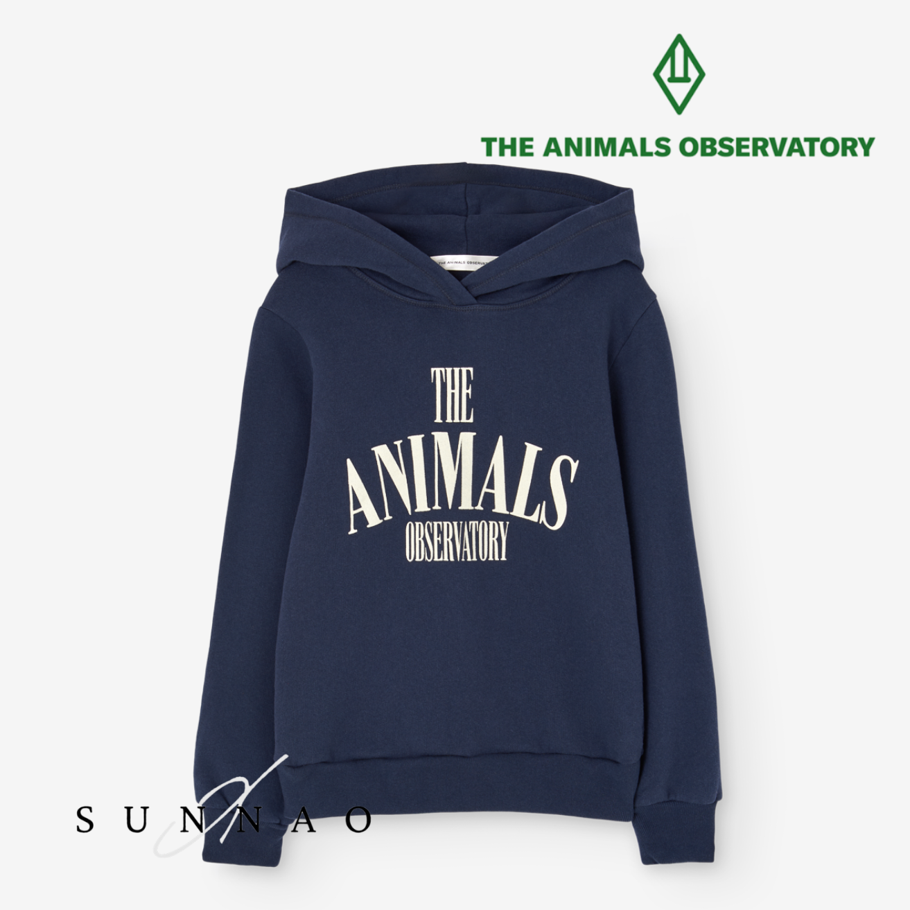 <the animals observatory> ANGELFISH KID HOODIE NAVY　