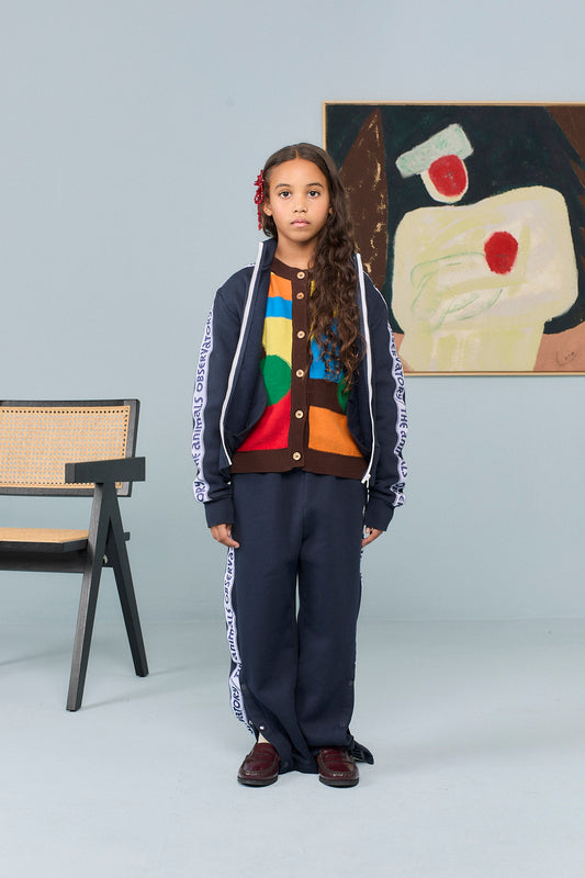<the animals observatory> ZEBRA KID TRACK JACKET NAVY　