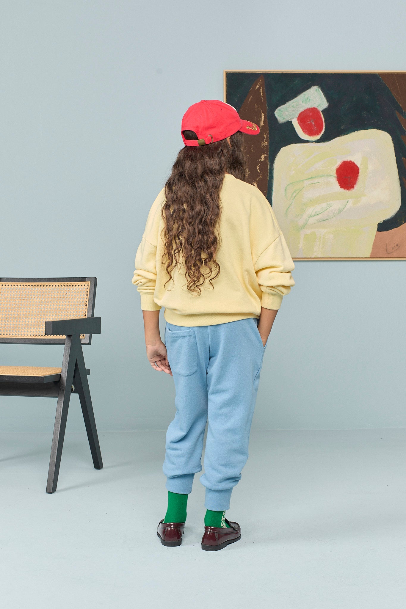 <the animals observatory> KILLIFISH KID SWEATSHIRT SOFT YELLOW　