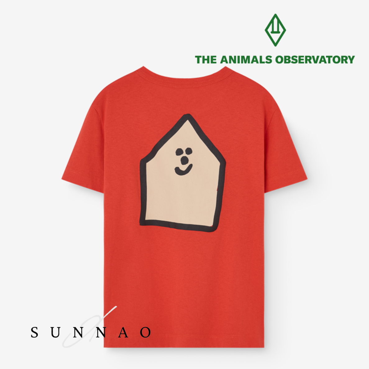 <the animals observatory> ROOSTER KID T-SHIRT RED
