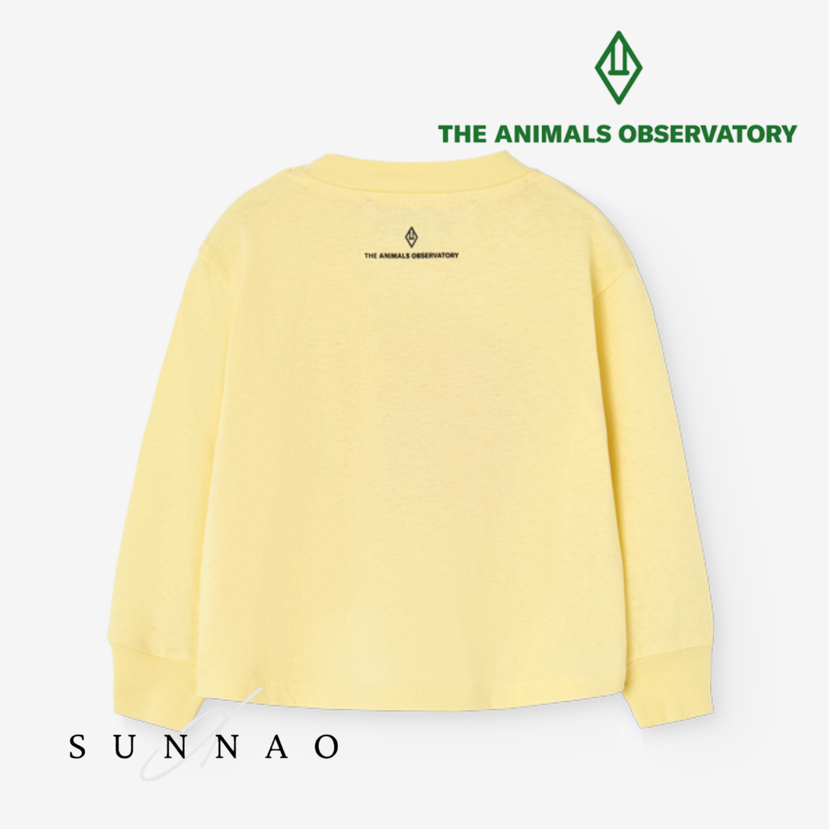 <the animals observatory> WAPITI BABY LONG SLEEVE T-SHIRT SOFT YELLOW　