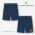 갤러리 뷰어로 이미지로드, <the animals observatory> MUNTJAC KID DENIM SHORTS BLUE　
