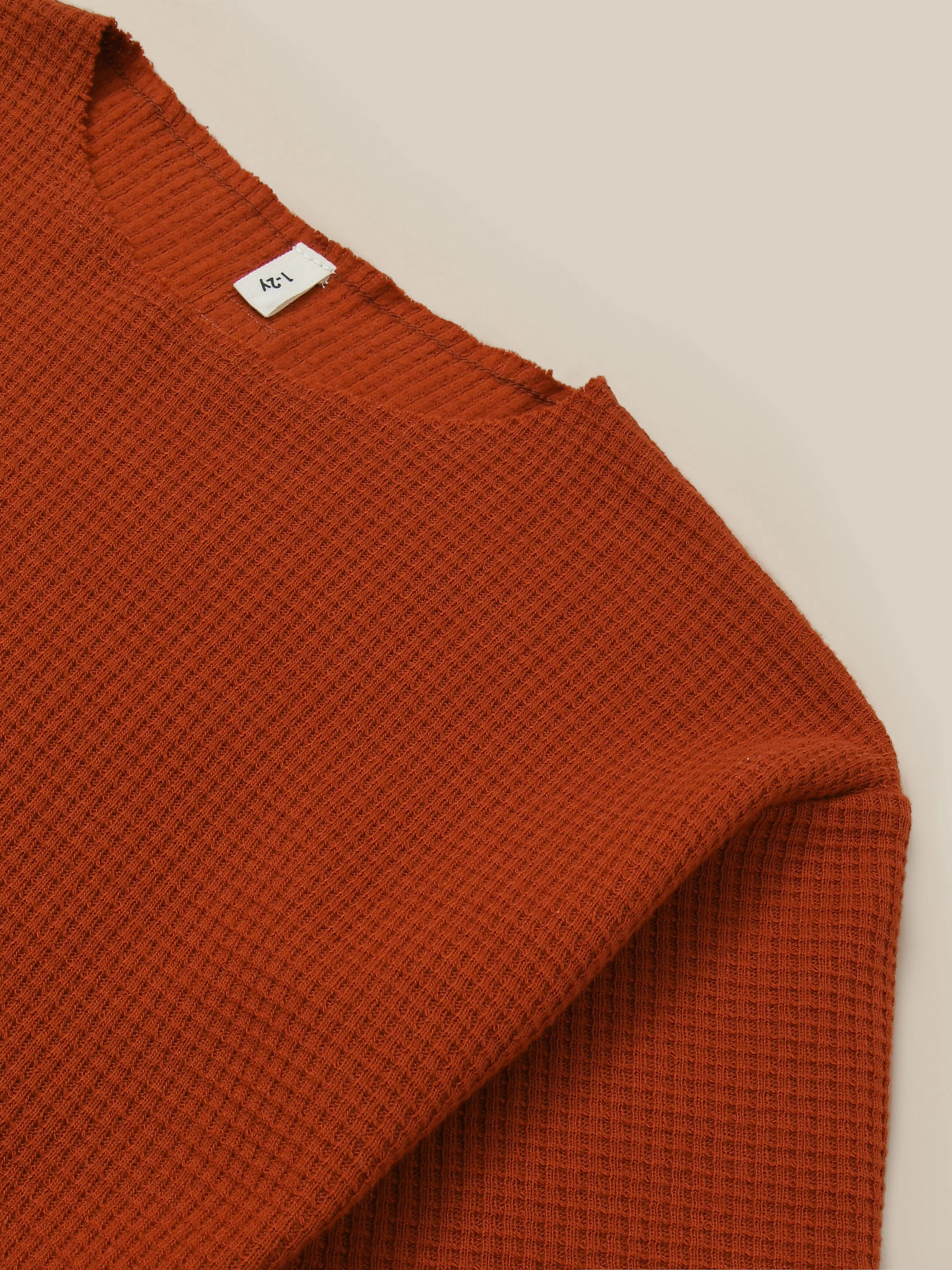 <Organic zoo>Paprika Waffle Boxy Sweatshirt